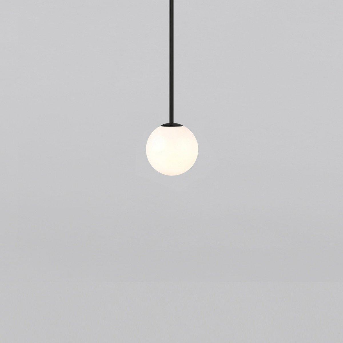 Brass Pendant Lamp | Mouth-Blown Opal Glass, Adjustable Height & Ideal for Modern Indoor Spaces