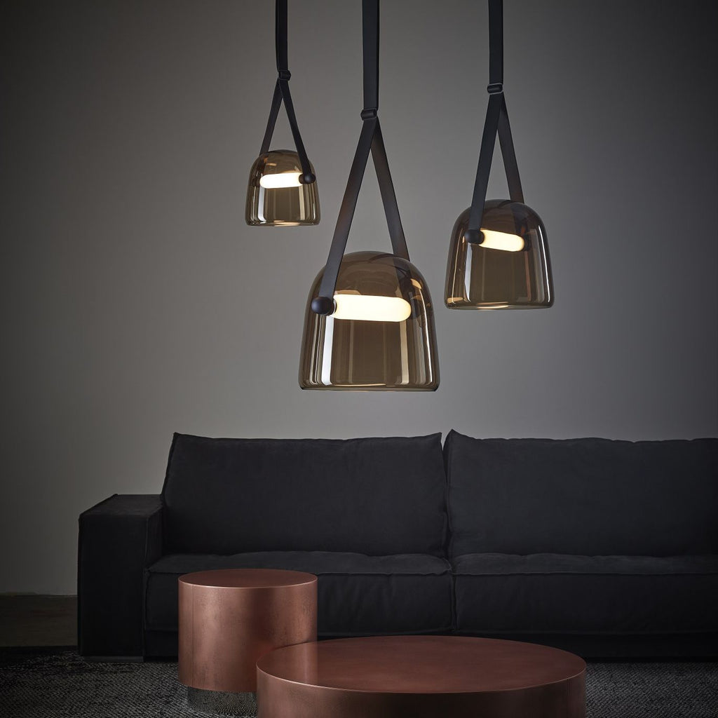 Large Pendant Lamp - Brokis Mona PC938 - Modern Glass Lighting Fixture for Dining Room & Living Spaces