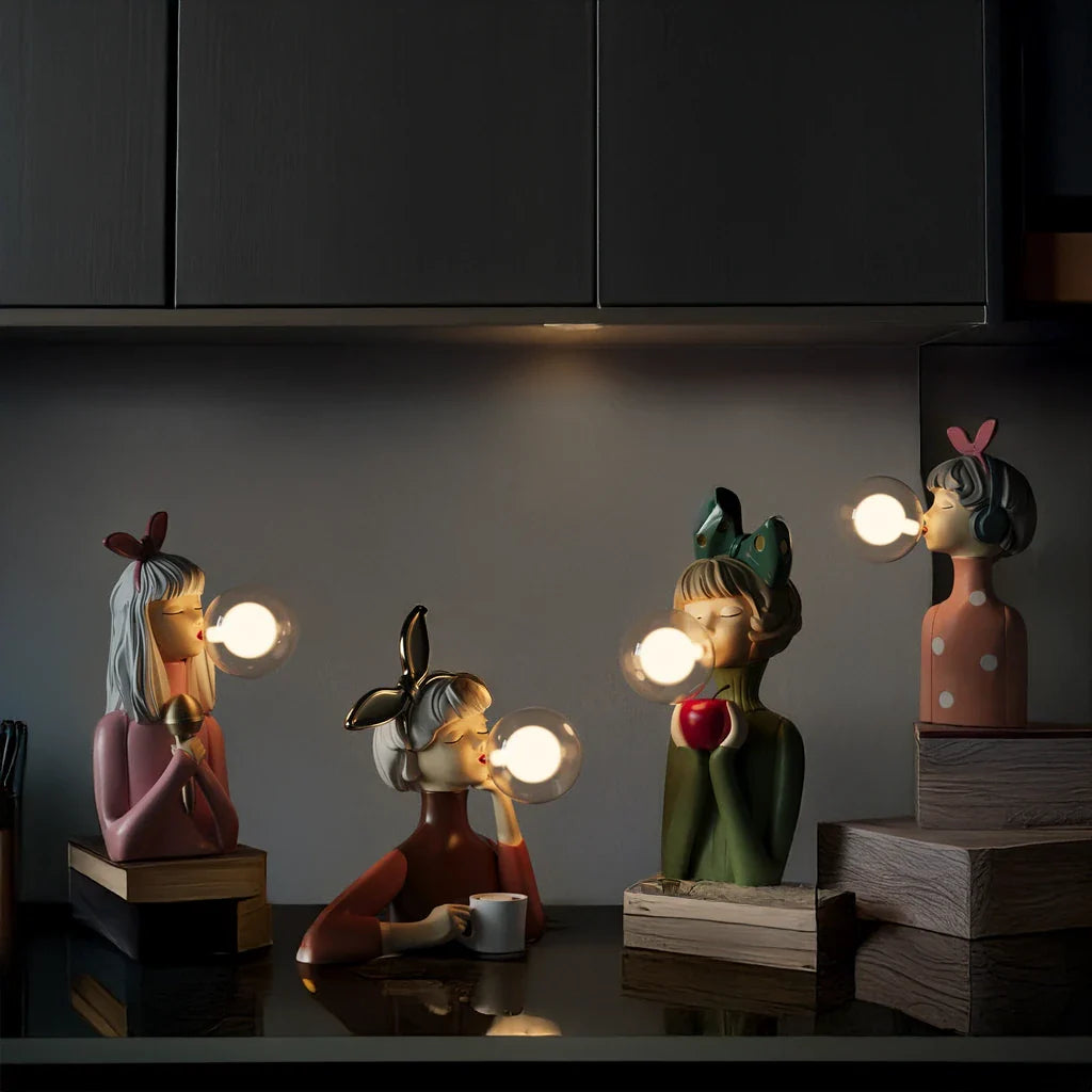 LED Bubble Lamp Collection for Girls - Colorful Night Lights & Decorative Lighting for Kids' Rooms & Playrooms