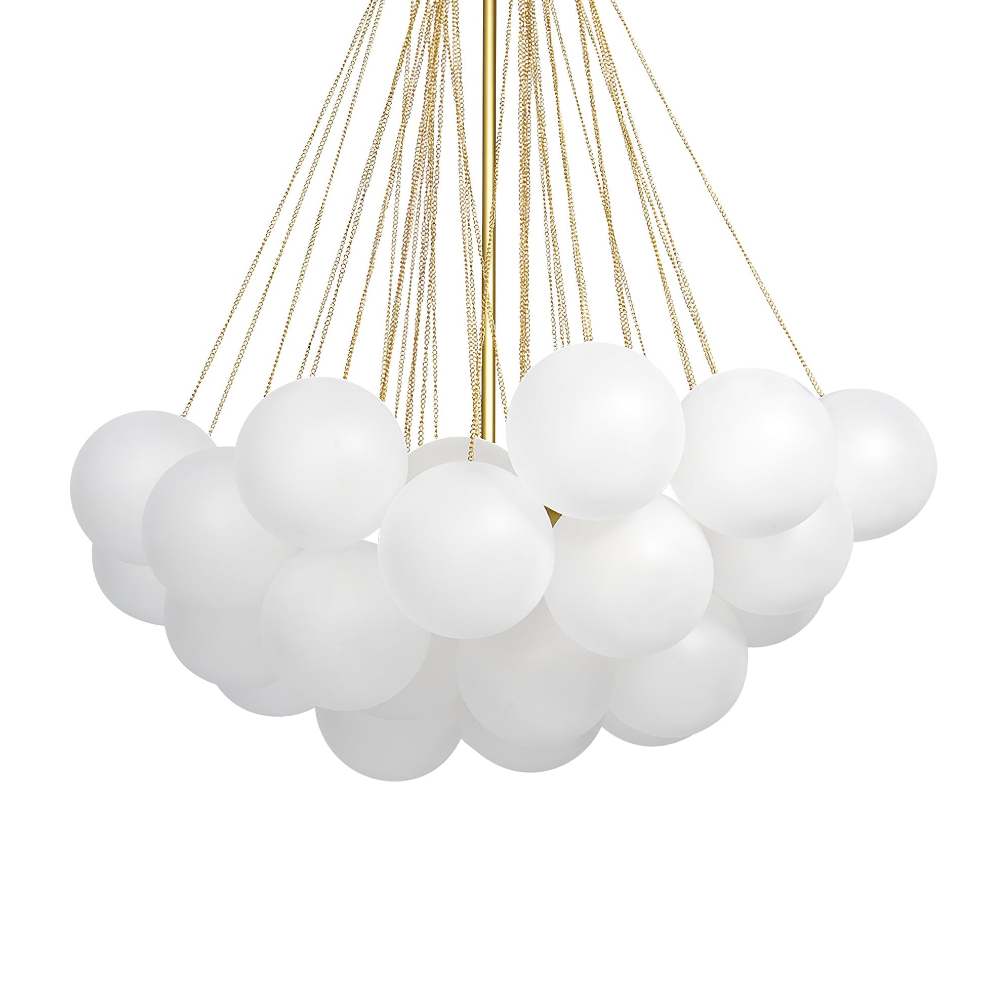 LED Bubble Chandelier Light Fixture - Modern Round Pendant for Dining Room & Living Room Decor