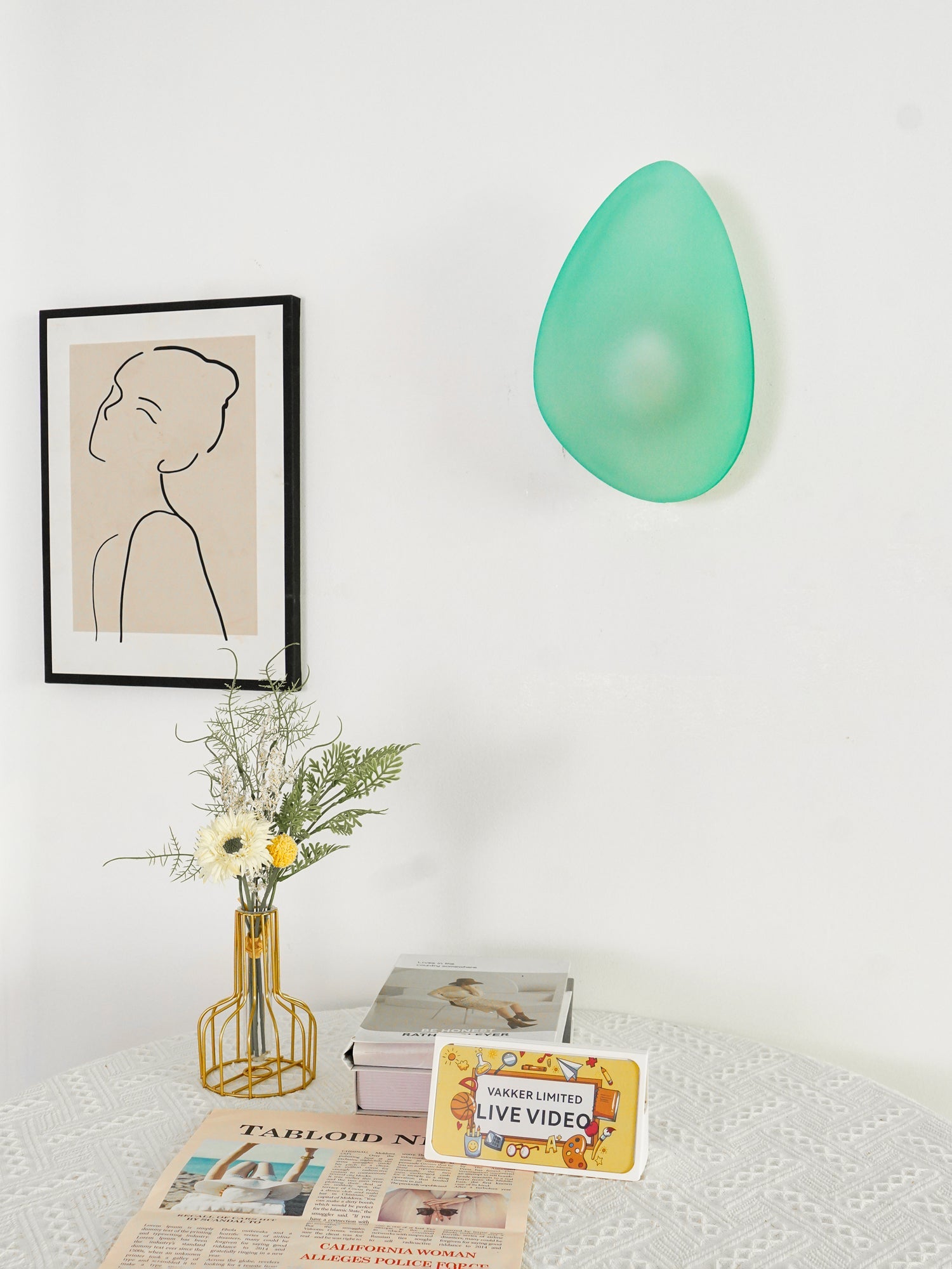Bubble Glass Wall Lamp | Dimmable, Integrated LED & Versatile for Wall or Ceiling Mounting