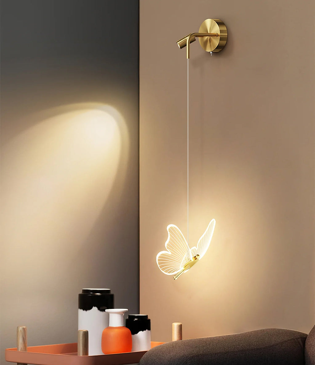 LED Butterfly Wall Lamp - Decorative Light Fixture for Kids' Rooms & Nursery Decor