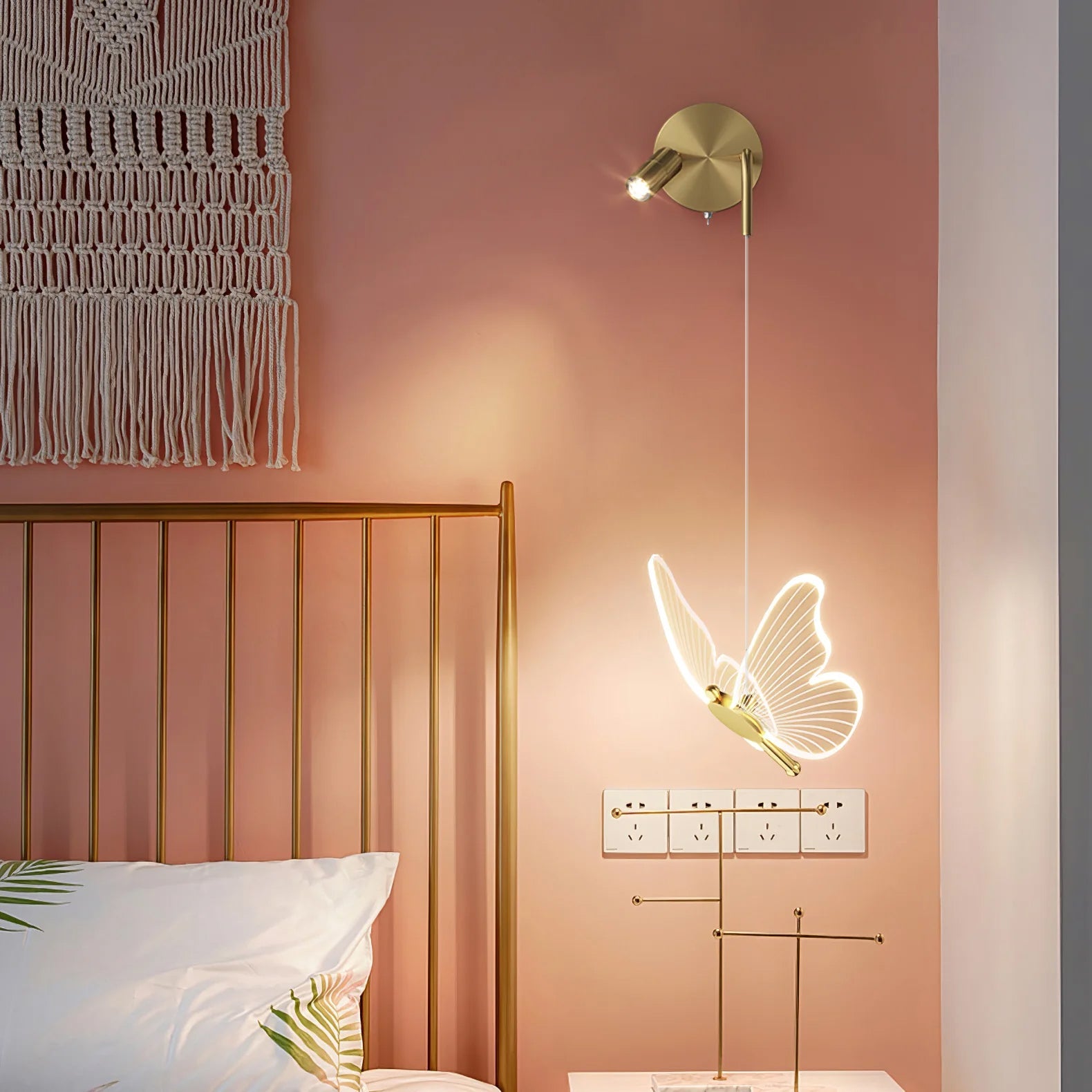 LED Butterfly Wall Lamp - Decorative Light Fixture for Kids' Rooms & Nursery Decor