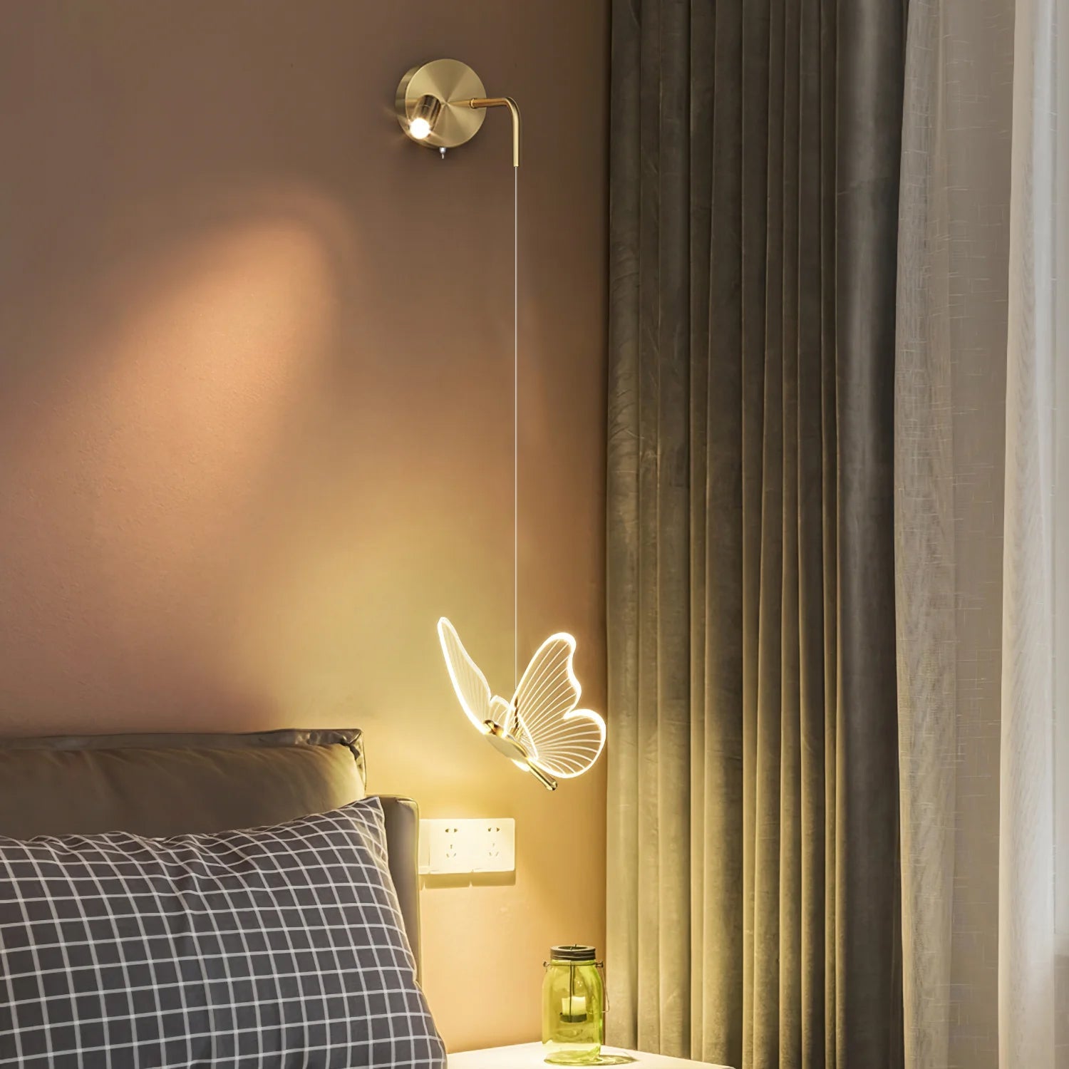 LED Butterfly Wall Lamp - Decorative Light Fixture for Kids' Rooms & Nursery Decor