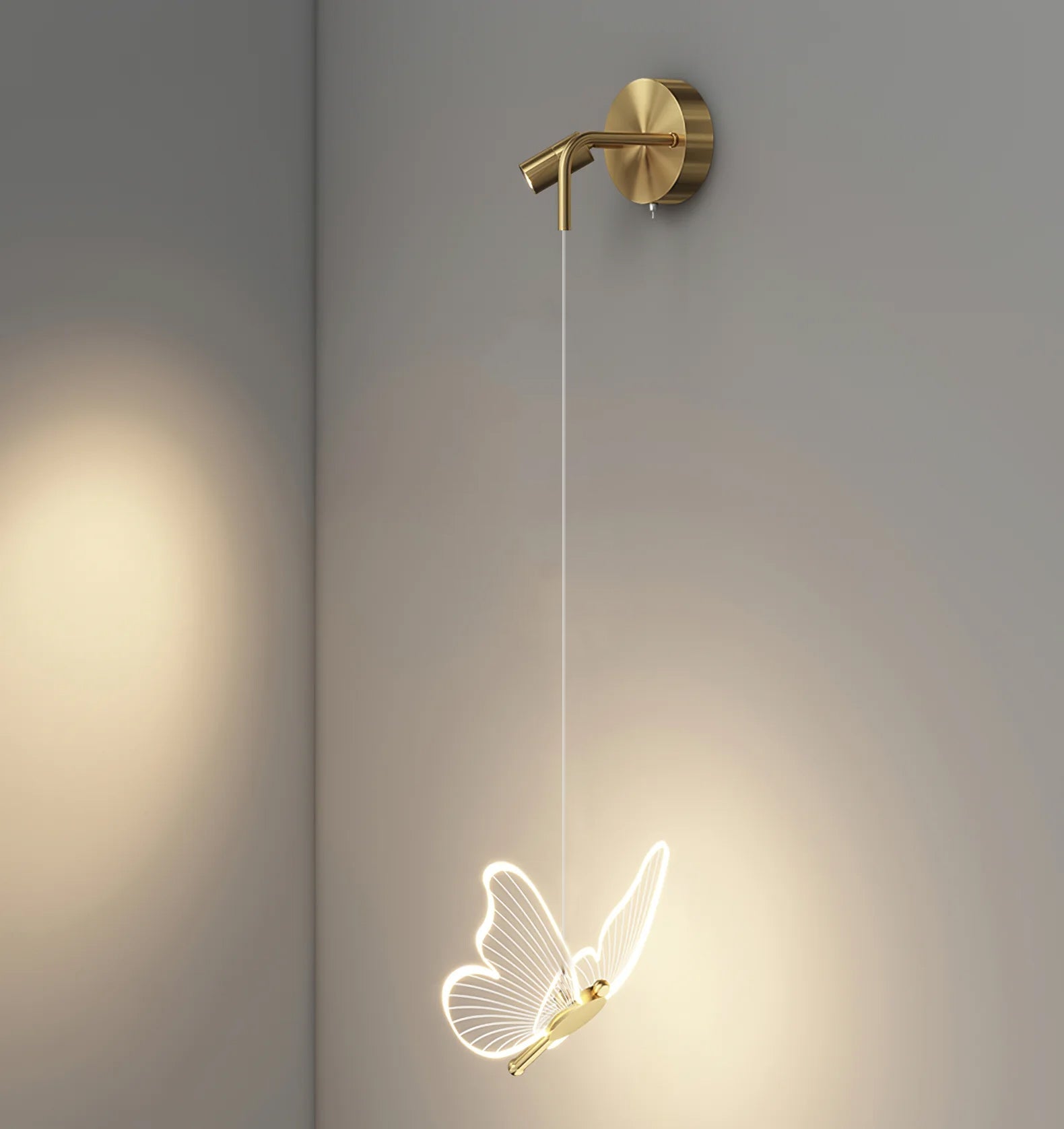 LED Butterfly Wall Lamp - Decorative Light Fixture for Kids' Rooms & Nursery Decor