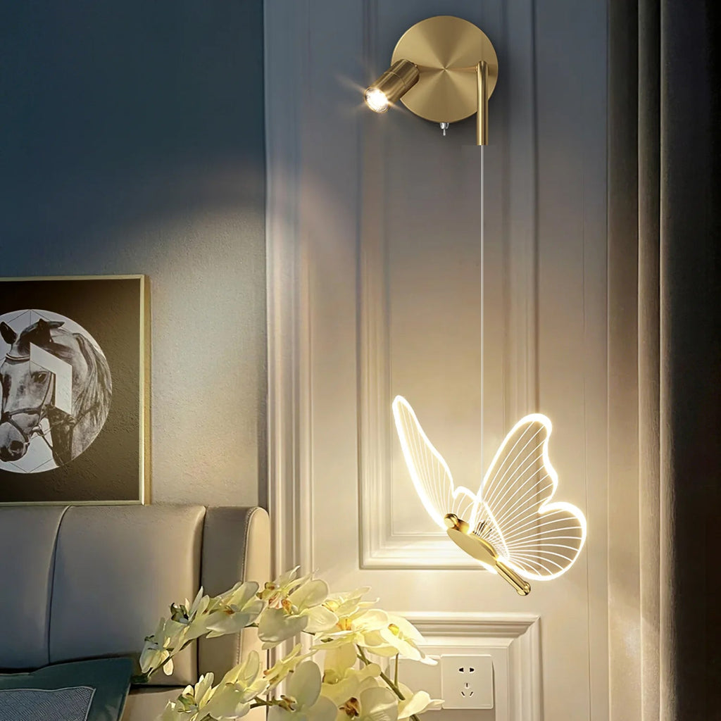 LED Butterfly Wall Lamp - Decorative Light Fixture for Kids' Rooms & Nursery Decor