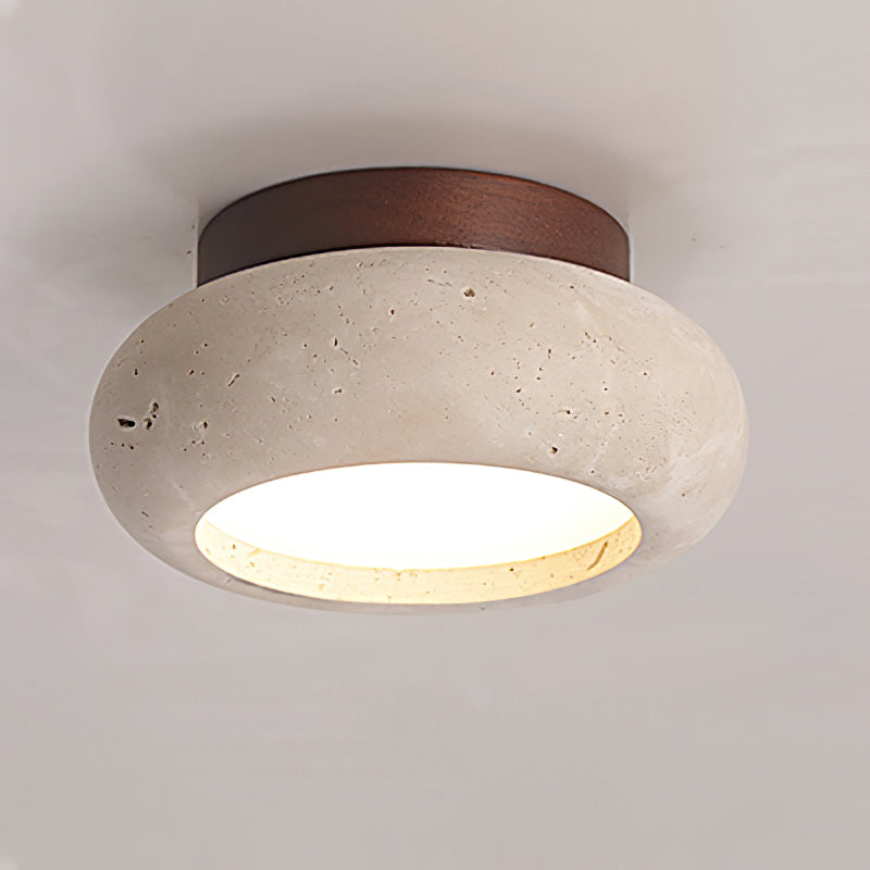 LED Flush Mount Ceiling Light - Modern White Fixture for Living Room & Kitchen Lighting