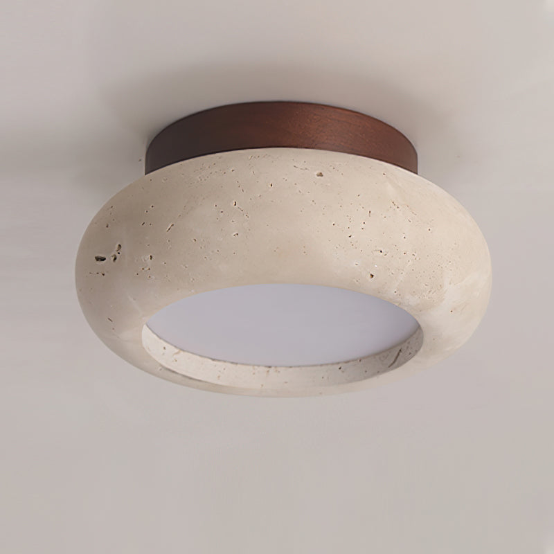 LED Flush Mount Ceiling Light - Modern White Fixture for Living Room & Kitchen Lighting