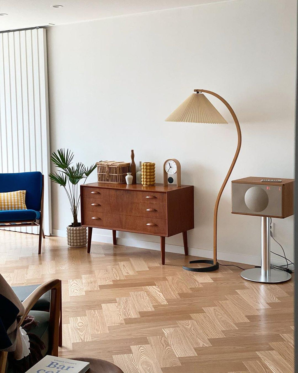 Scandinavian Floor Lamp | Beech Wood & Linen Shade in White, Beige, or Coffee for Modern Indoor Spaces