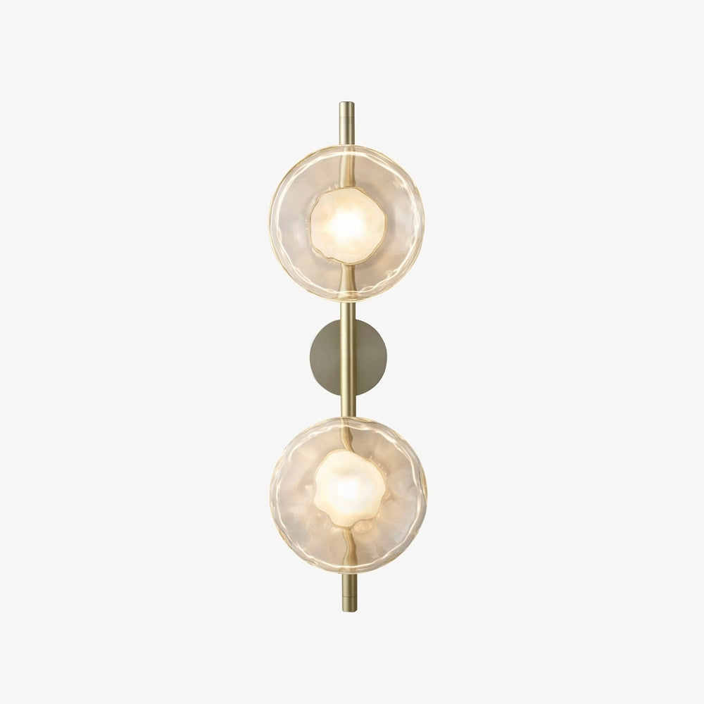 Glass Wall Sconce Light with Nordic Round Design for Bedroom, Living Room & Hallway Accent Lighting