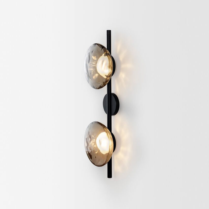 Glass Wall Sconce Light with Nordic Round Design for Bedroom, Living Room & Hallway Accent Lighting