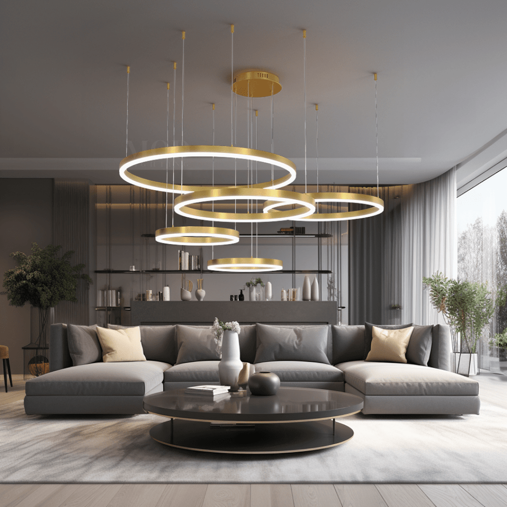 Luxury Crystal Chandelier Light Fixture | Multi-Ring Design, Premium Materials & Elegant Illumination for Living or Dining Room