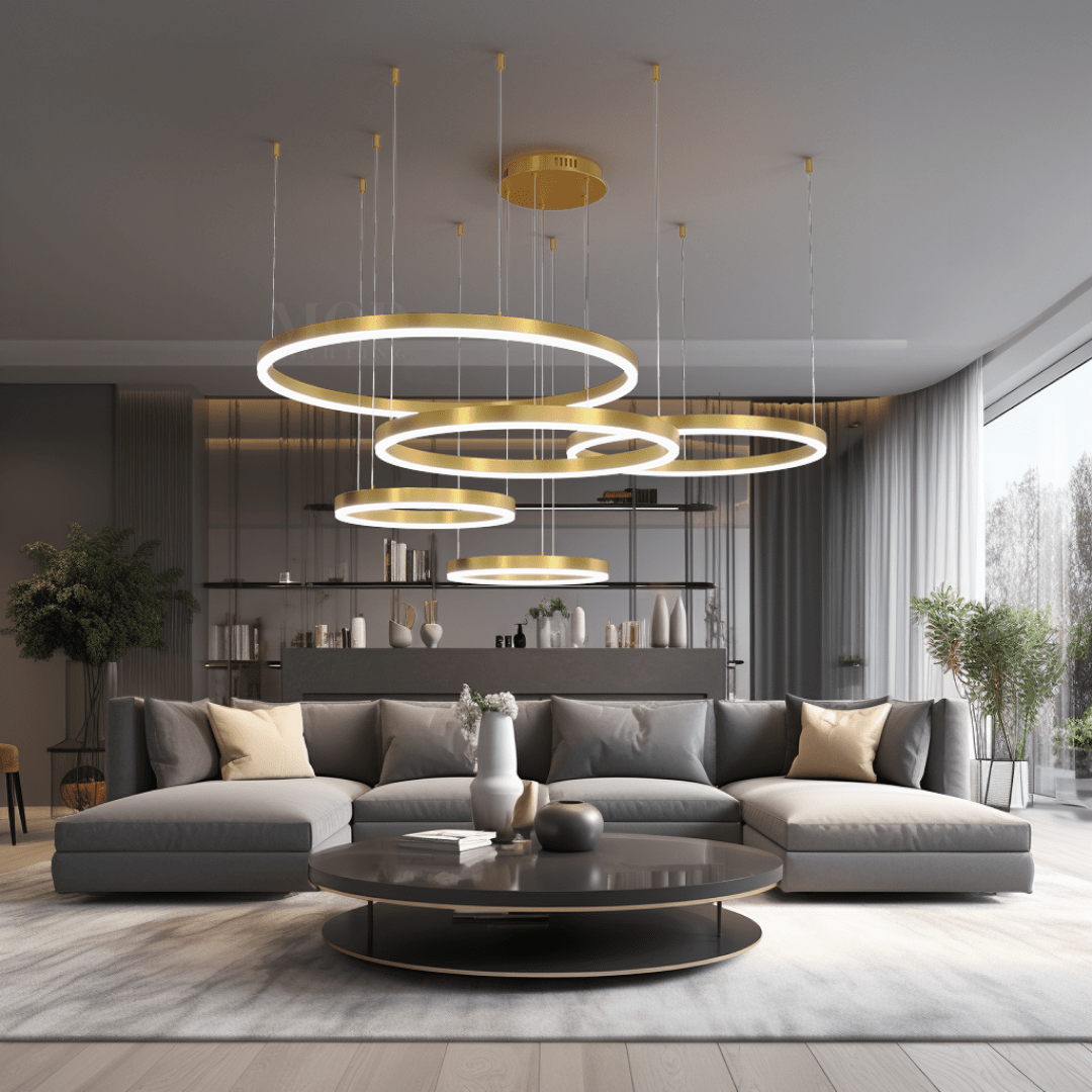 Luxury Crystal Chandelier Light Fixture | Multi-Ring Design, Premium Materials & Elegant Illumination for Living or Dining Room