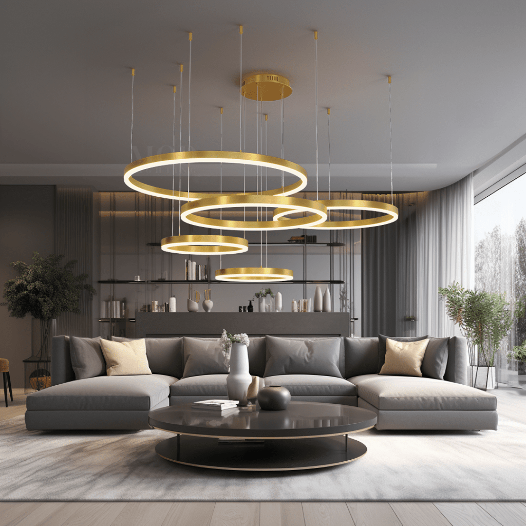 Luxury Crystal Chandelier Light Fixture | Multi-Ring Design, Premium Materials & Elegant Illumination for Living or Dining Room