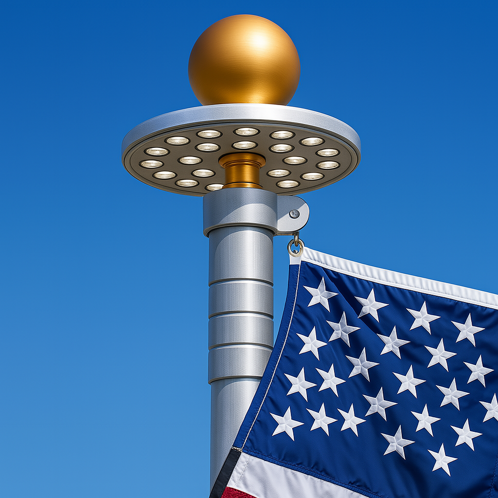 Silver Telescoping Flagpole with Ground Spike - Adjustable Height for Outdoor Flags and Garden Use