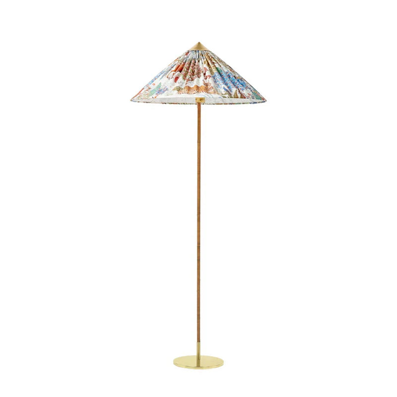 LED Chinese Hat Floor Lamp with Adjustable Height for Living Room & Bedroom Lighting