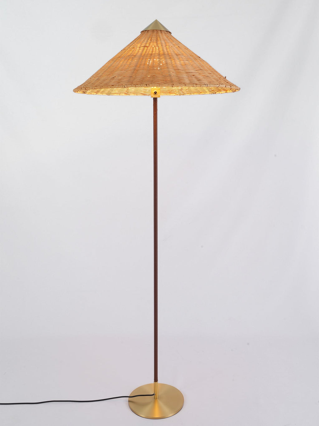 LED Chinese Hat Floor Lamp with Adjustable Height for Living Room & Bedroom Lighting