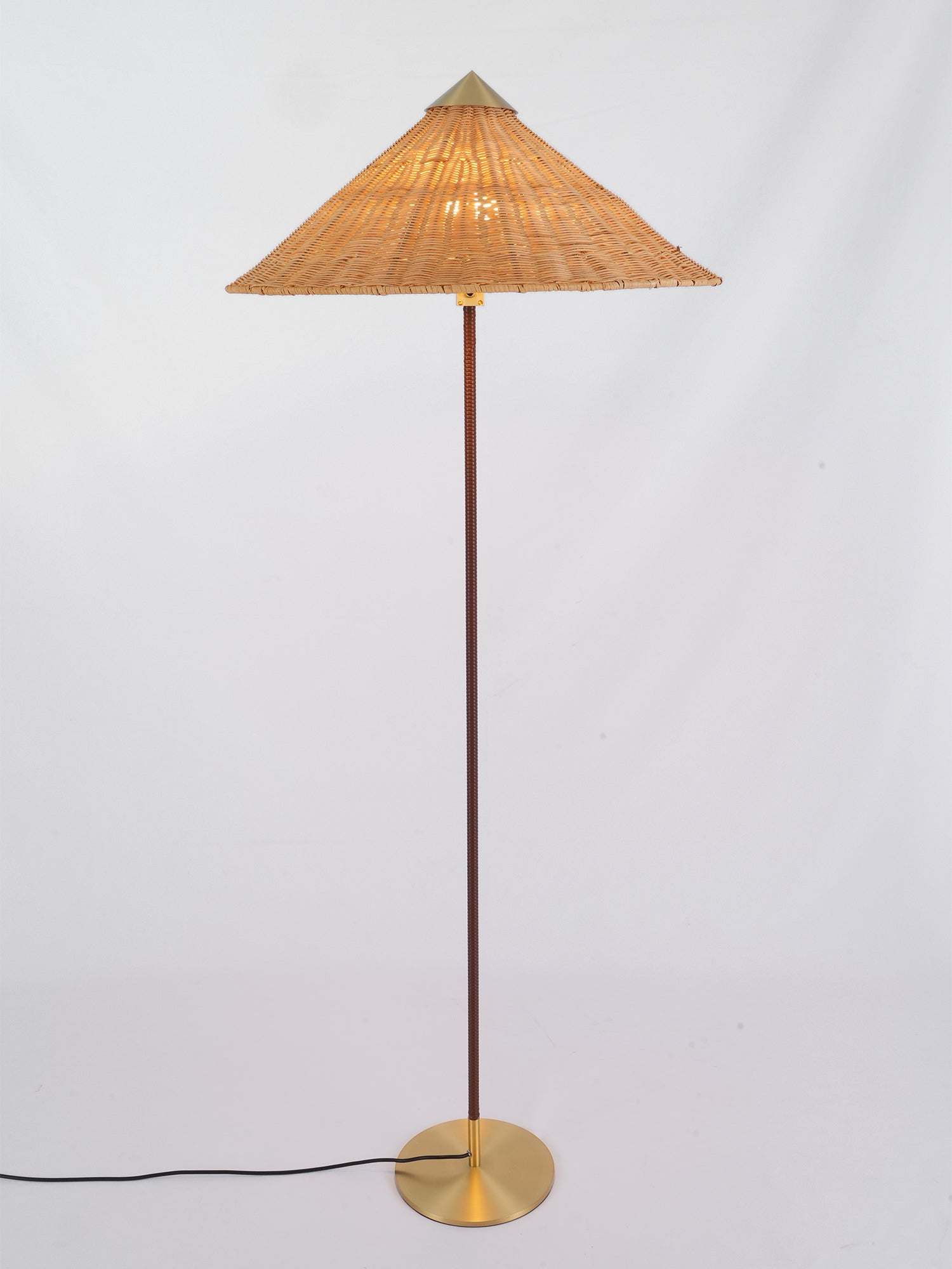 LED Chinese Hat Floor Lamp with Adjustable Height for Living Room & Bedroom Lighting