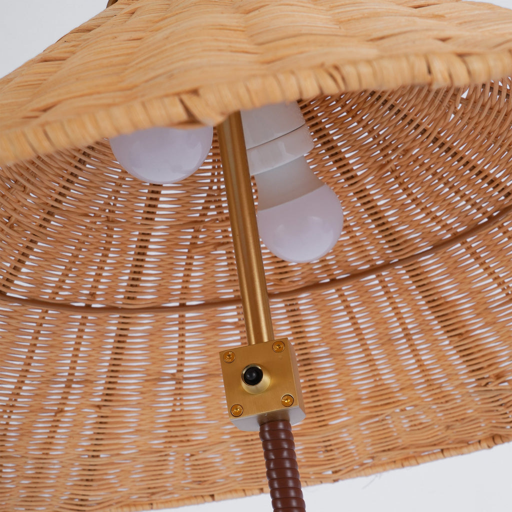 LED Chinese Hat Floor Lamp with Adjustable Height for Living Room & Bedroom Lighting