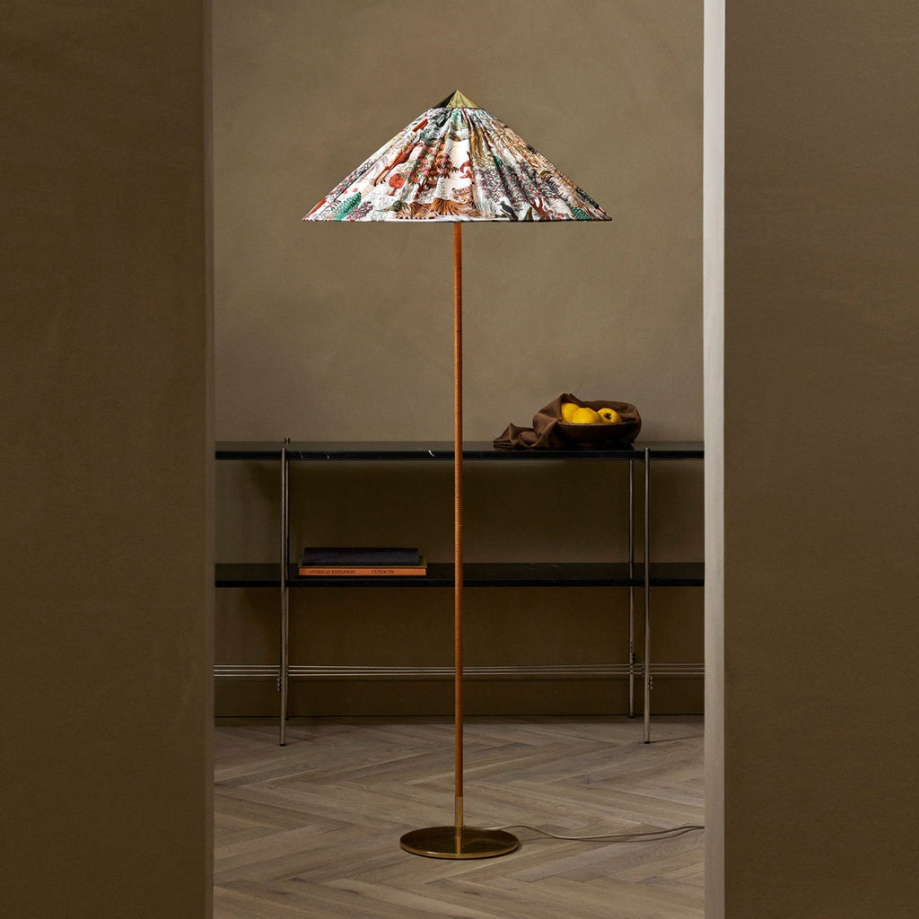 LED Chinese Hat Floor Lamp with Adjustable Height for Living Room & Bedroom Lighting