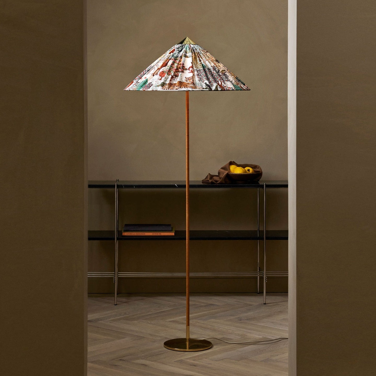 LED Chinese Hat Floor Lamp with Adjustable Height for Living Room & Bedroom Lighting