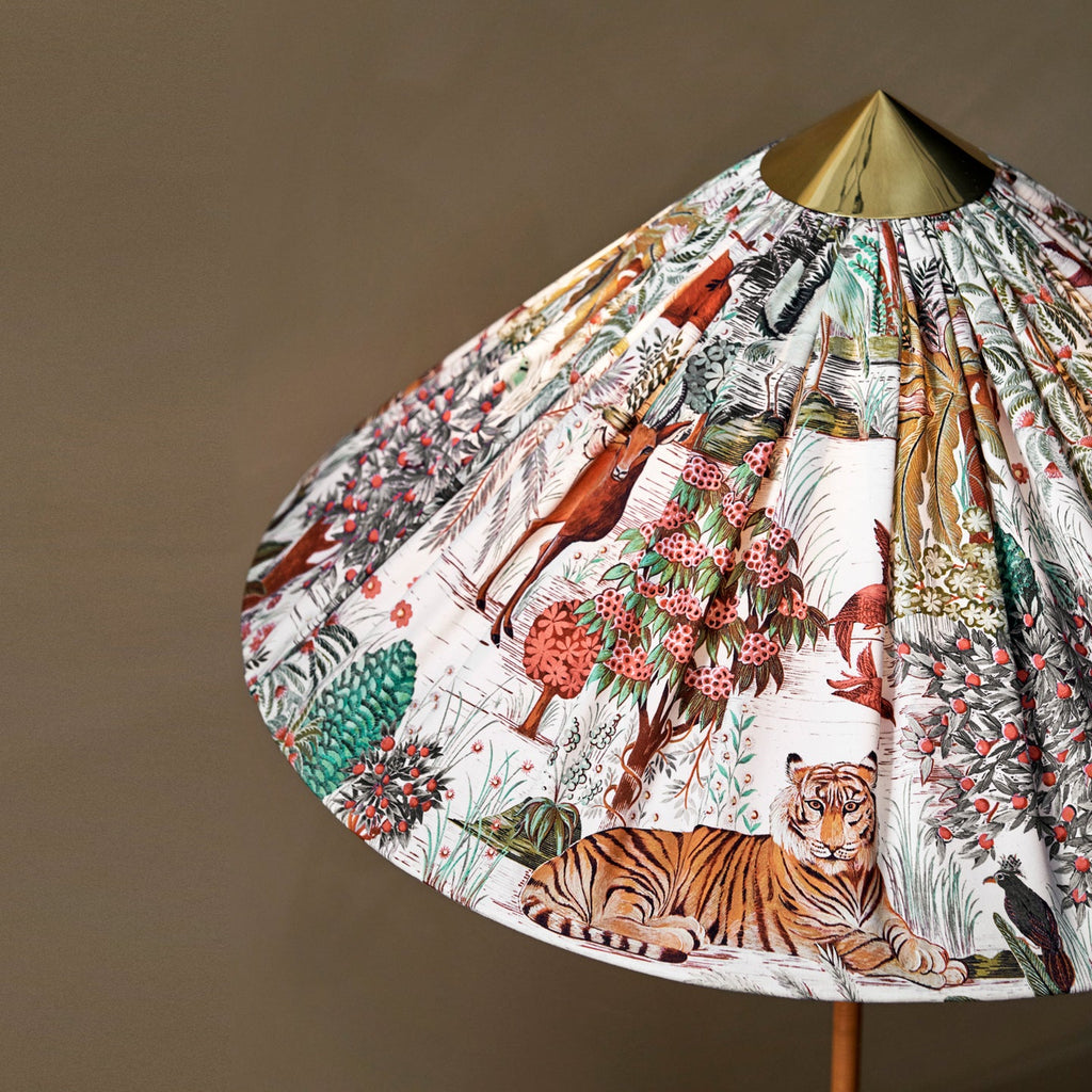 LED Chinese Hat Floor Lamp with Adjustable Height for Living Room & Bedroom Lighting