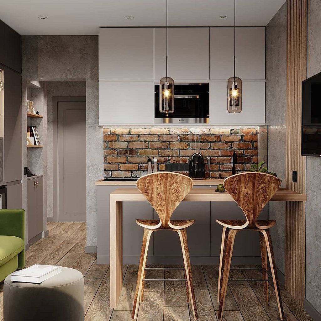 Glass Pendant Light Fixture - Modern Chiswick Design for Kitchen Island & Dining Room Lighting