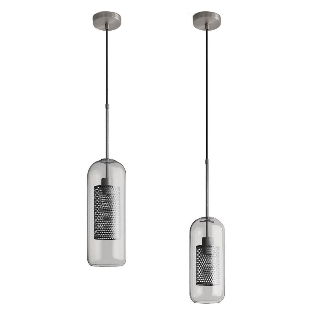 Glass Pendant Light Fixture - Modern Chiswick Design for Kitchen Island & Dining Room Lighting