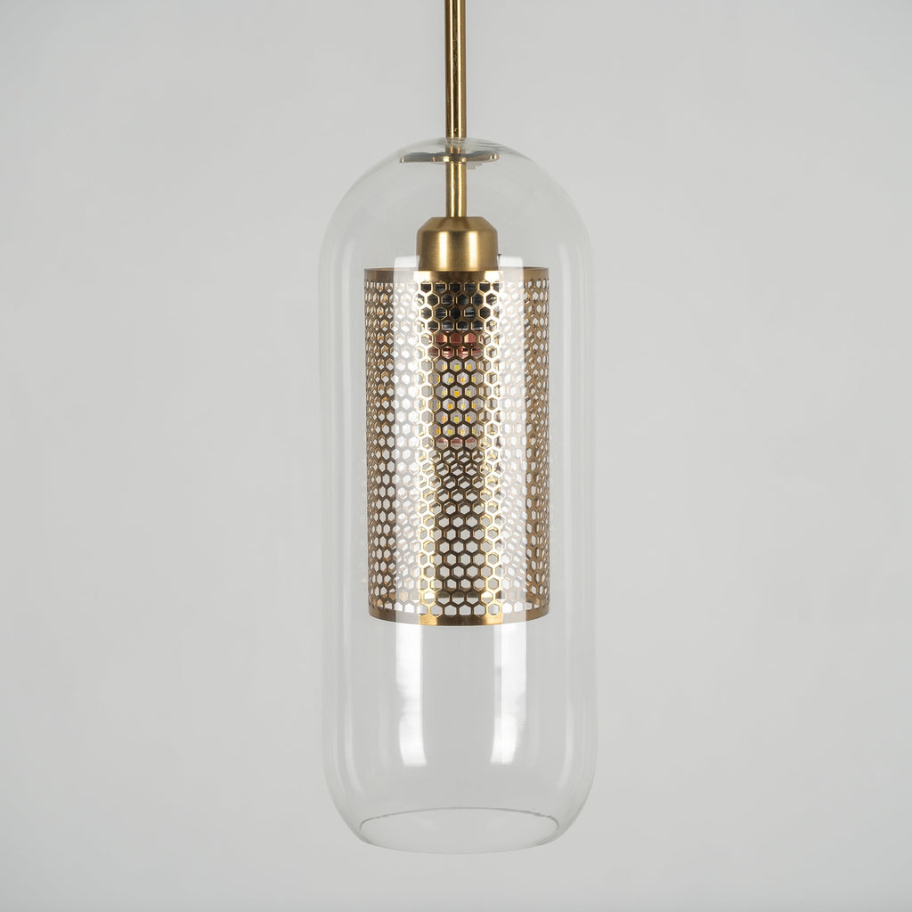 Glass Pendant Light Fixture - Modern Chiswick Design for Kitchen Island & Dining Room Lighting