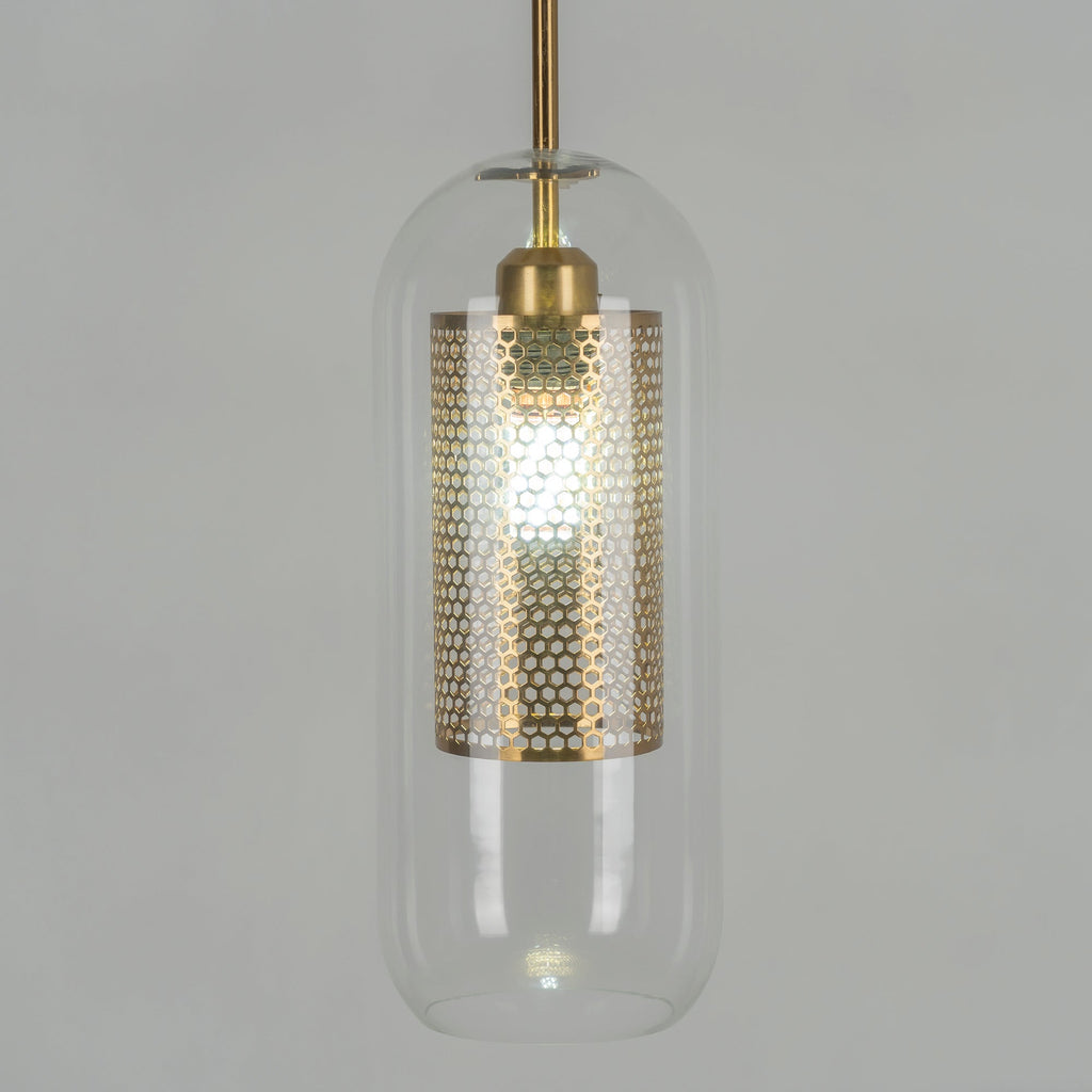 Glass Pendant Light Fixture - Modern Chiswick Design for Kitchen Island & Dining Room Lighting