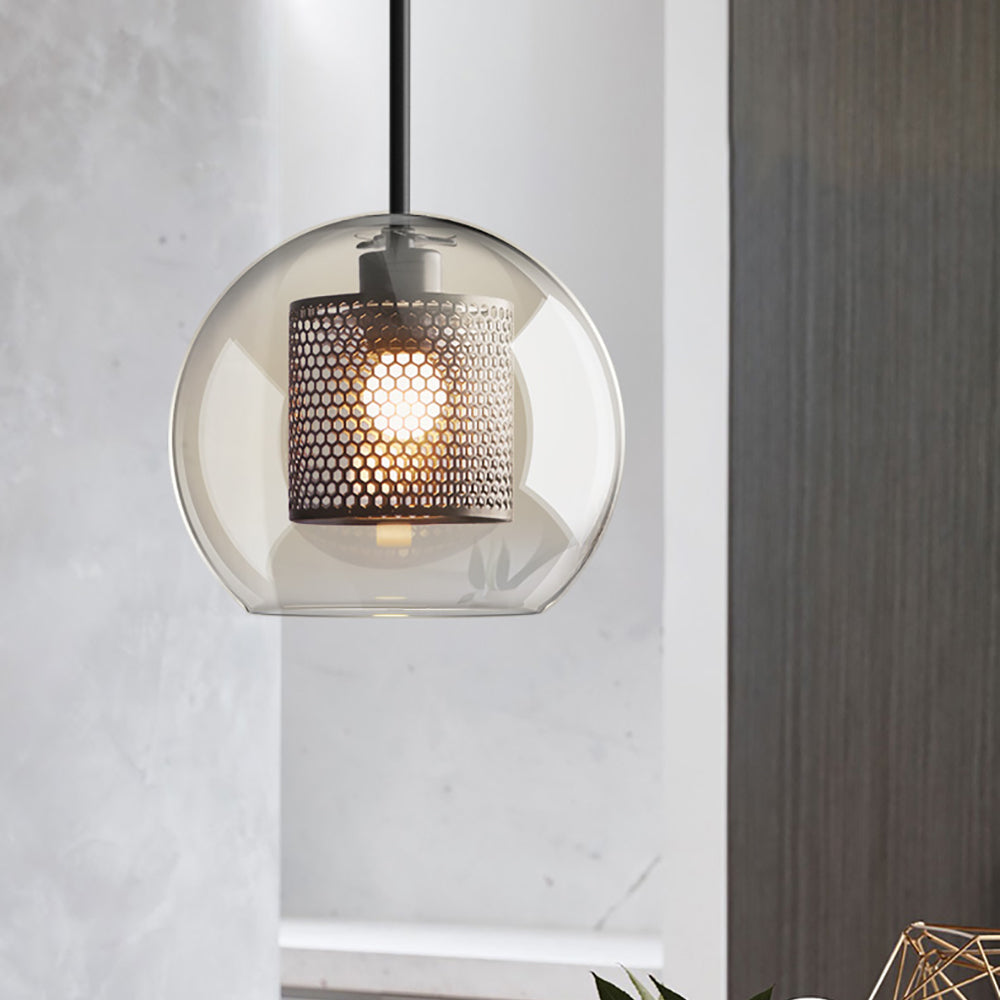 Glass Pendant Light Fixture - Modern Chiswick Design for Kitchen Island & Dining Room Lighting