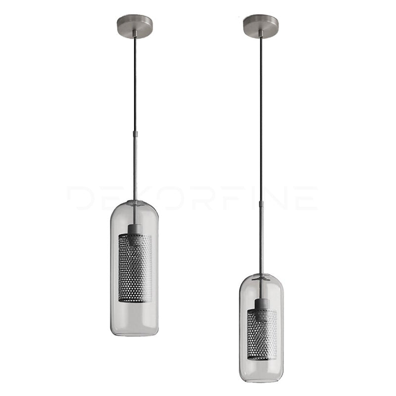 Glass Pendant Light Fixture - Modern Chiswick Design for Kitchen Island & Dining Room Lighting