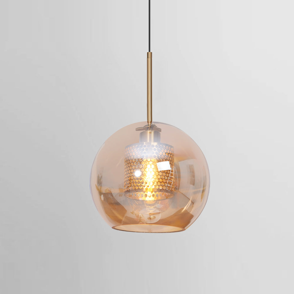 Glass Pendant Light Fixture - Modern Chiswick Design for Kitchen Island & Dining Room Lighting