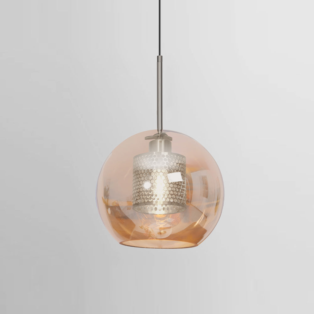 Glass Pendant Light Fixture - Modern Chiswick Design for Kitchen Island & Dining Room Lighting
