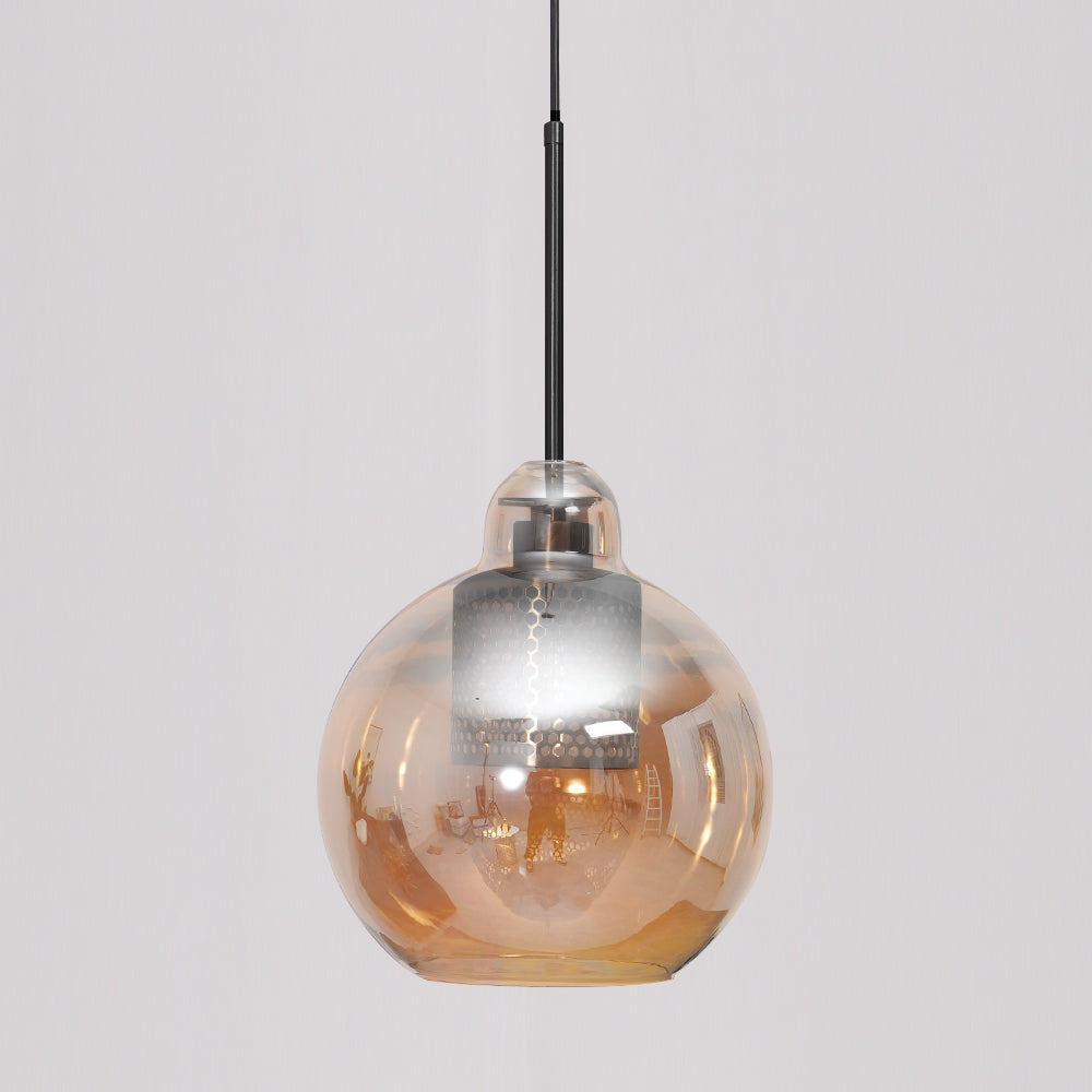 Glass Pendant Light Fixture - Modern Chiswick Design for Kitchen Island & Dining Room Lighting