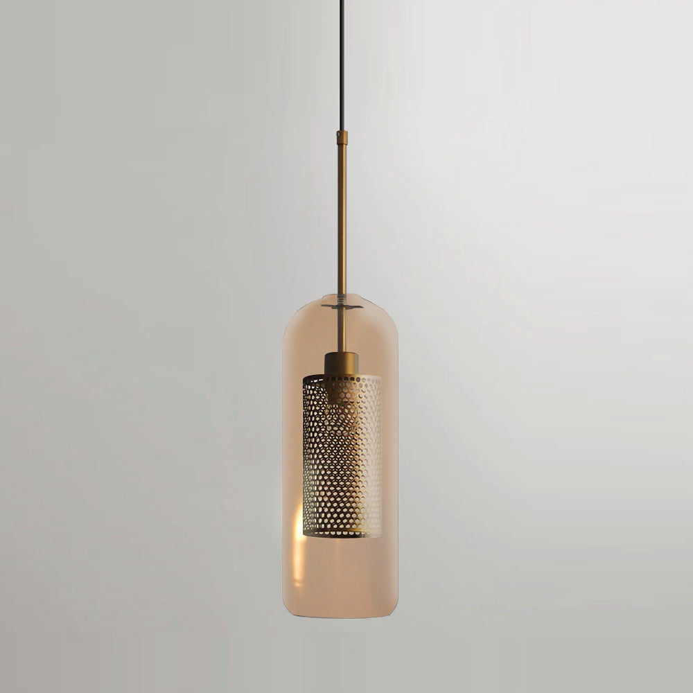 Glass Pendant Light Fixture - Modern Chiswick Design for Kitchen Island & Dining Room Lighting