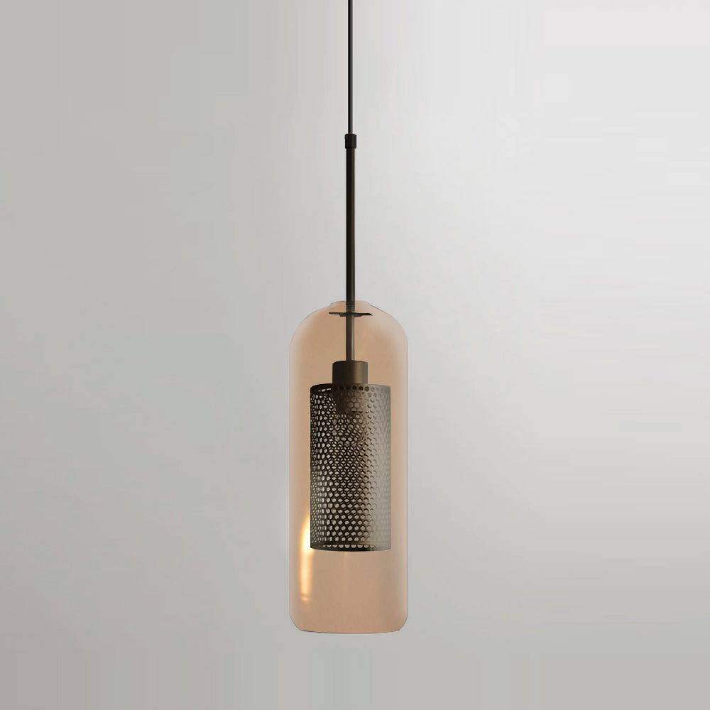Glass Pendant Light Fixture - Modern Chiswick Design for Kitchen Island & Dining Room Lighting