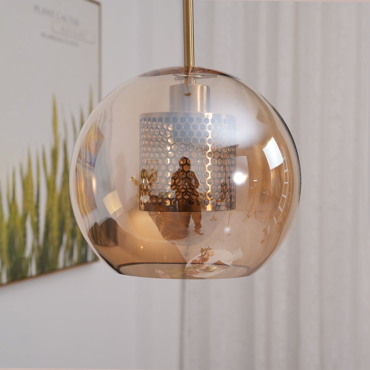 Glass Pendant Light Fixture - Modern Chiswick Design for Kitchen Island & Dining Room Lighting