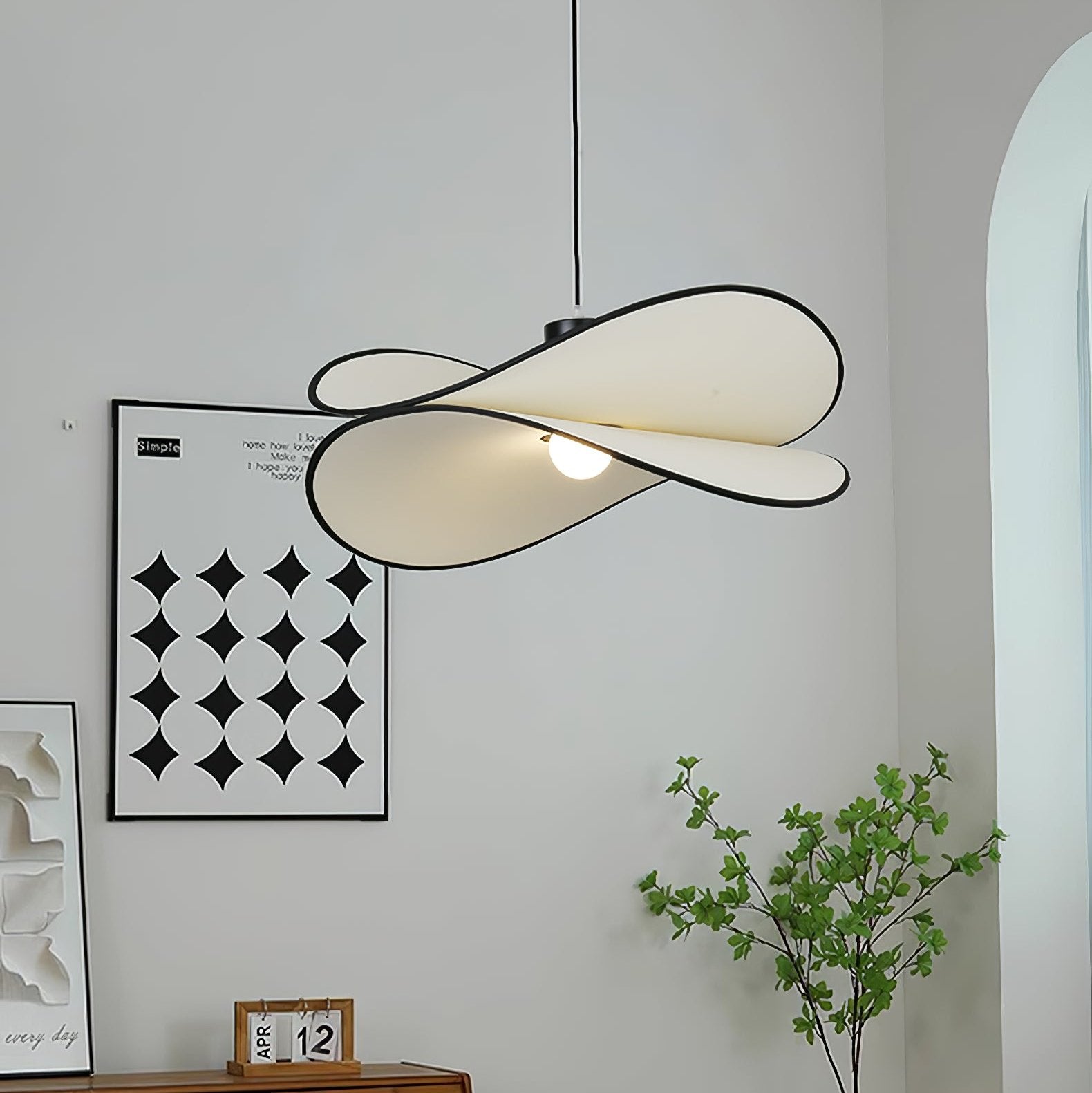 LED Pendant Light Fixture - Modern Industrial Design - Adjustable Height - Ideal for Kitchen, Dining Room & Living Spaces