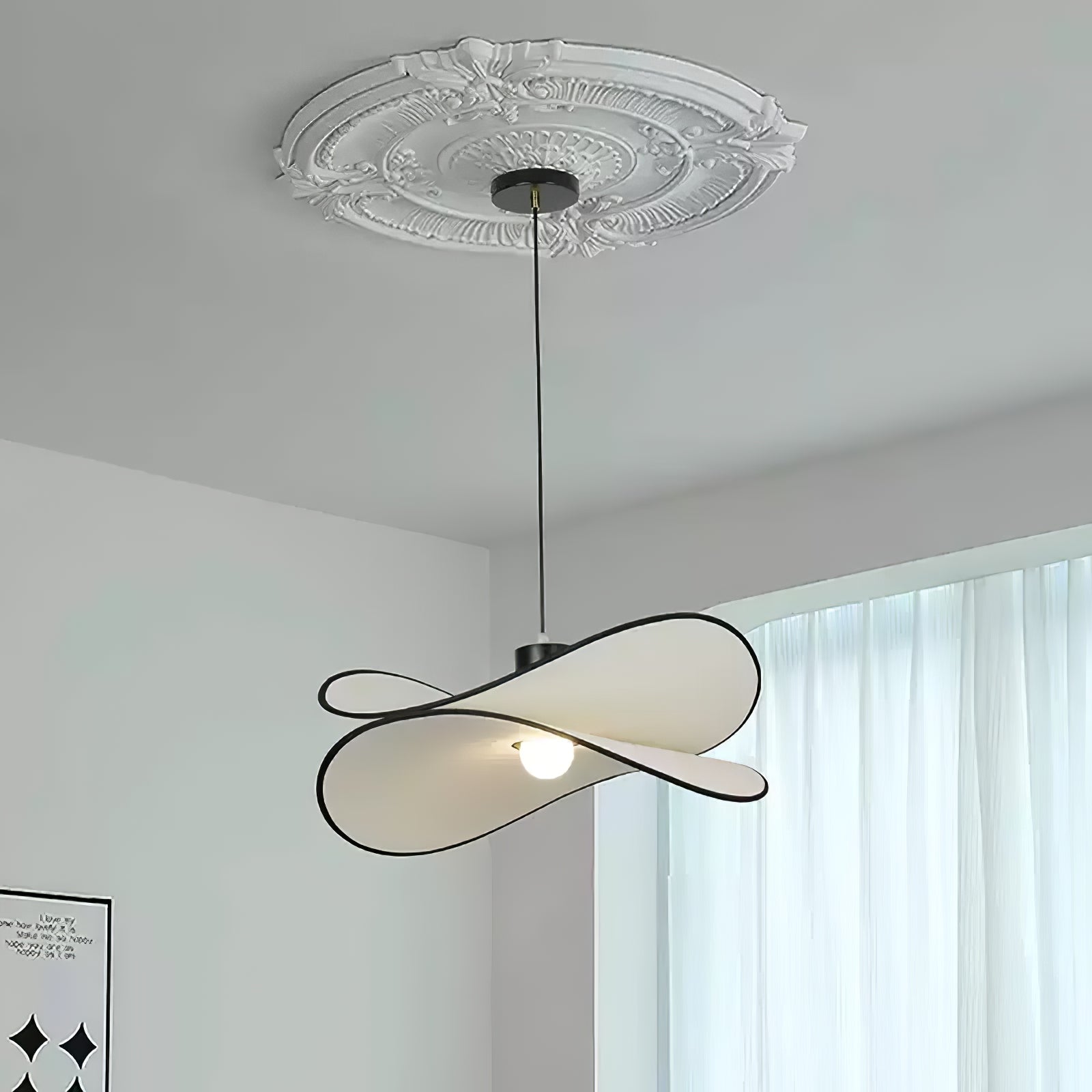 LED Pendant Light Fixture - Modern Industrial Design - Adjustable Height - Ideal for Kitchen, Dining Room & Living Spaces