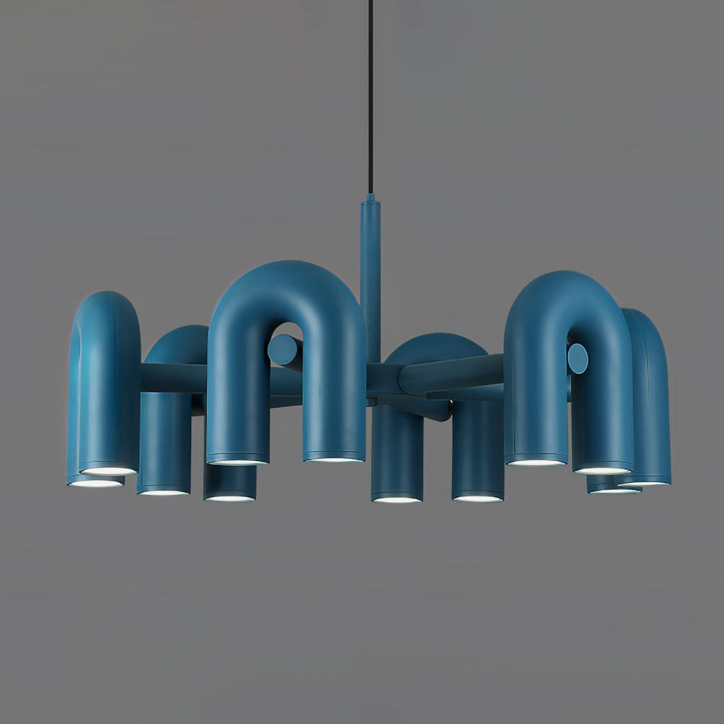 U-Shape LED Chandelier | Adjustable, Multi-Head Design for Modern Indoor Spaces