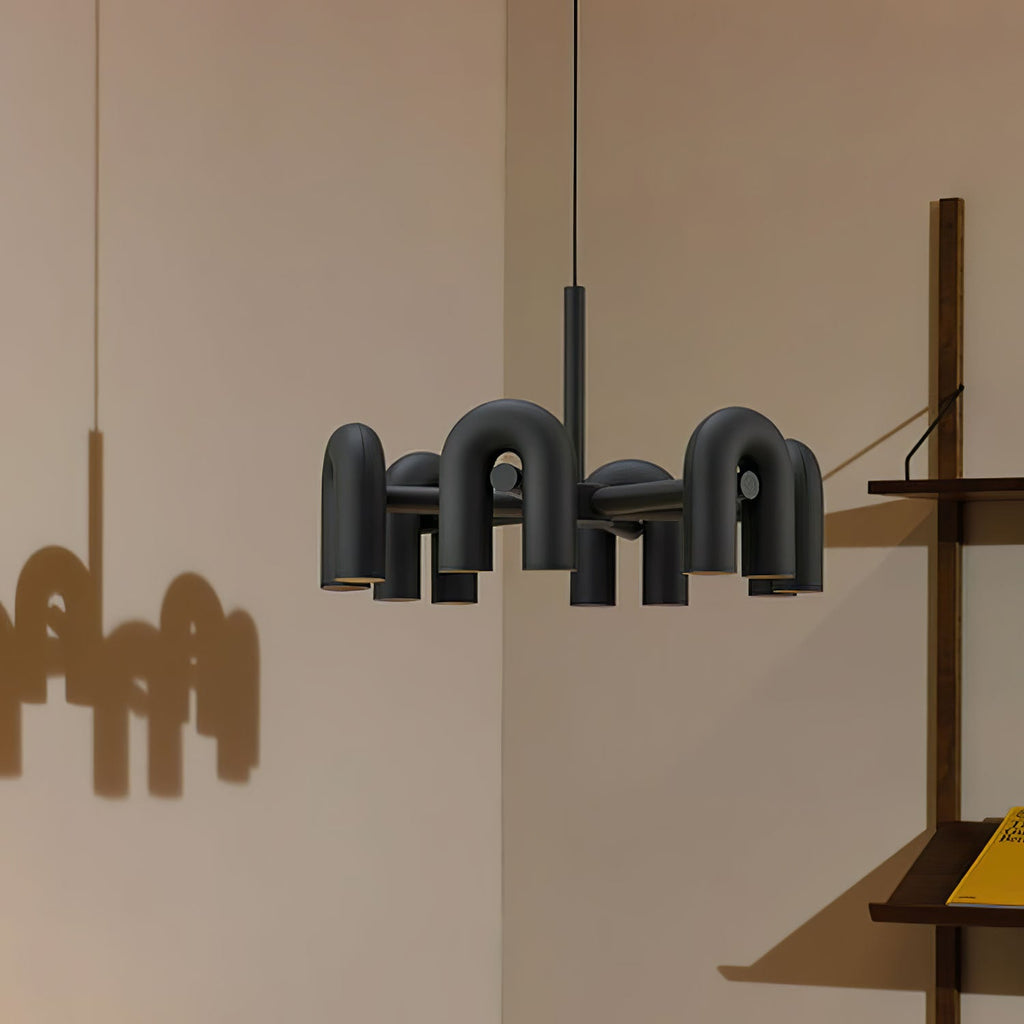 U-Shape LED Chandelier | Adjustable, Multi-Head Design for Modern Indoor Spaces