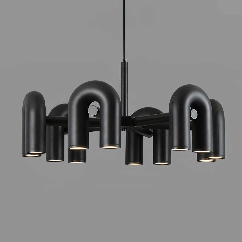 U-Shape LED Chandelier | Adjustable, Multi-Head Design for Modern Indoor Spaces