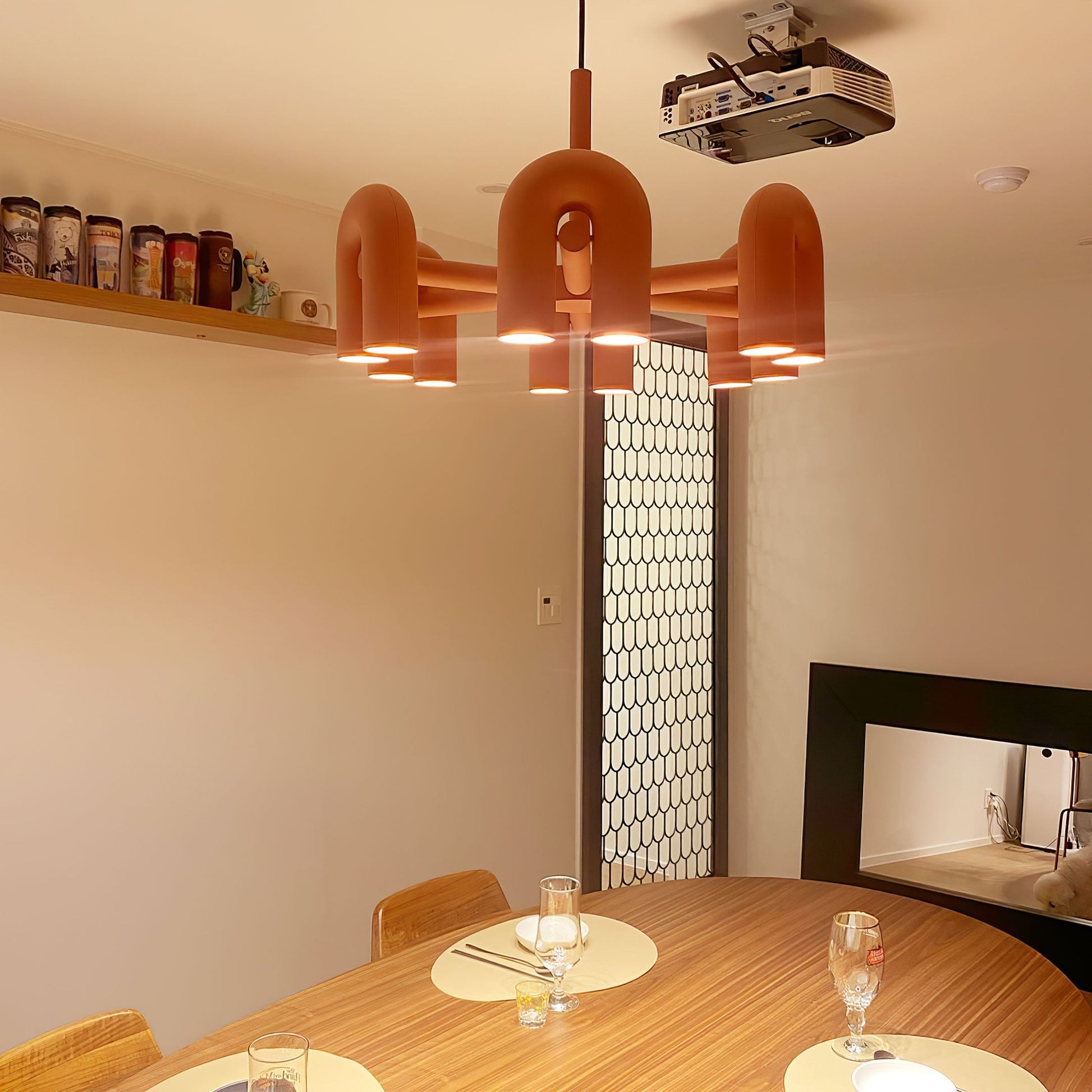 U-Shape LED Chandelier | Adjustable, Multi-Head Design for Modern Indoor Spaces