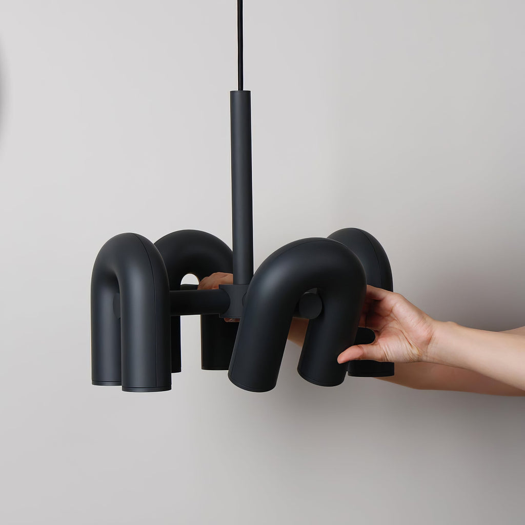U-Shape LED Chandelier | Adjustable, Multi-Head Design for Modern Indoor Spaces