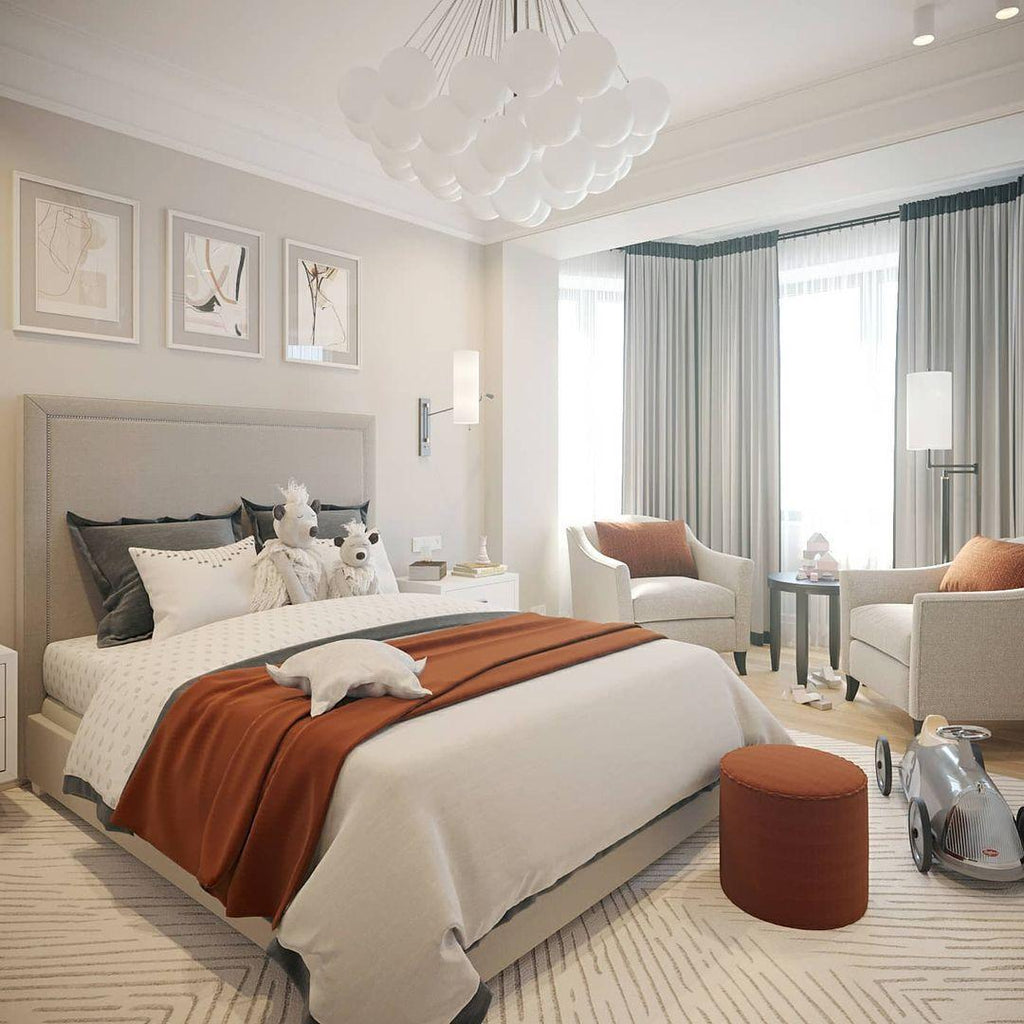 LED Bubble Chandelier Light Fixture - Modern Round Pendant for Dining Room & Living Room Decor