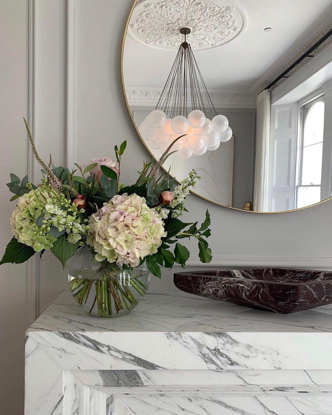 LED Bubble Chandelier Light Fixture - Modern Round Pendant for Dining Room & Living Room Decor