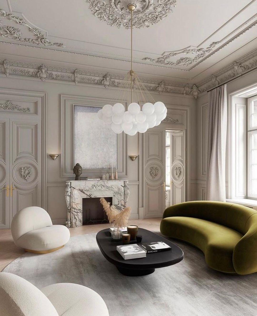 LED Bubble Chandelier Light Fixture - Modern Round Pendant for Dining Room & Living Room Decor