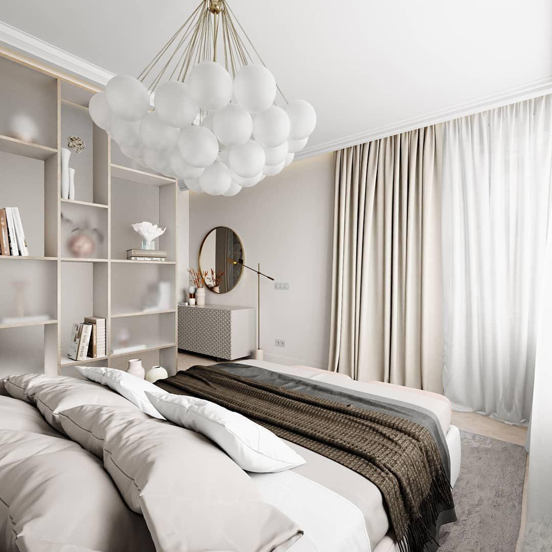 LED Bubble Chandelier Light Fixture - Modern Round Pendant for Dining Room & Living Room Decor