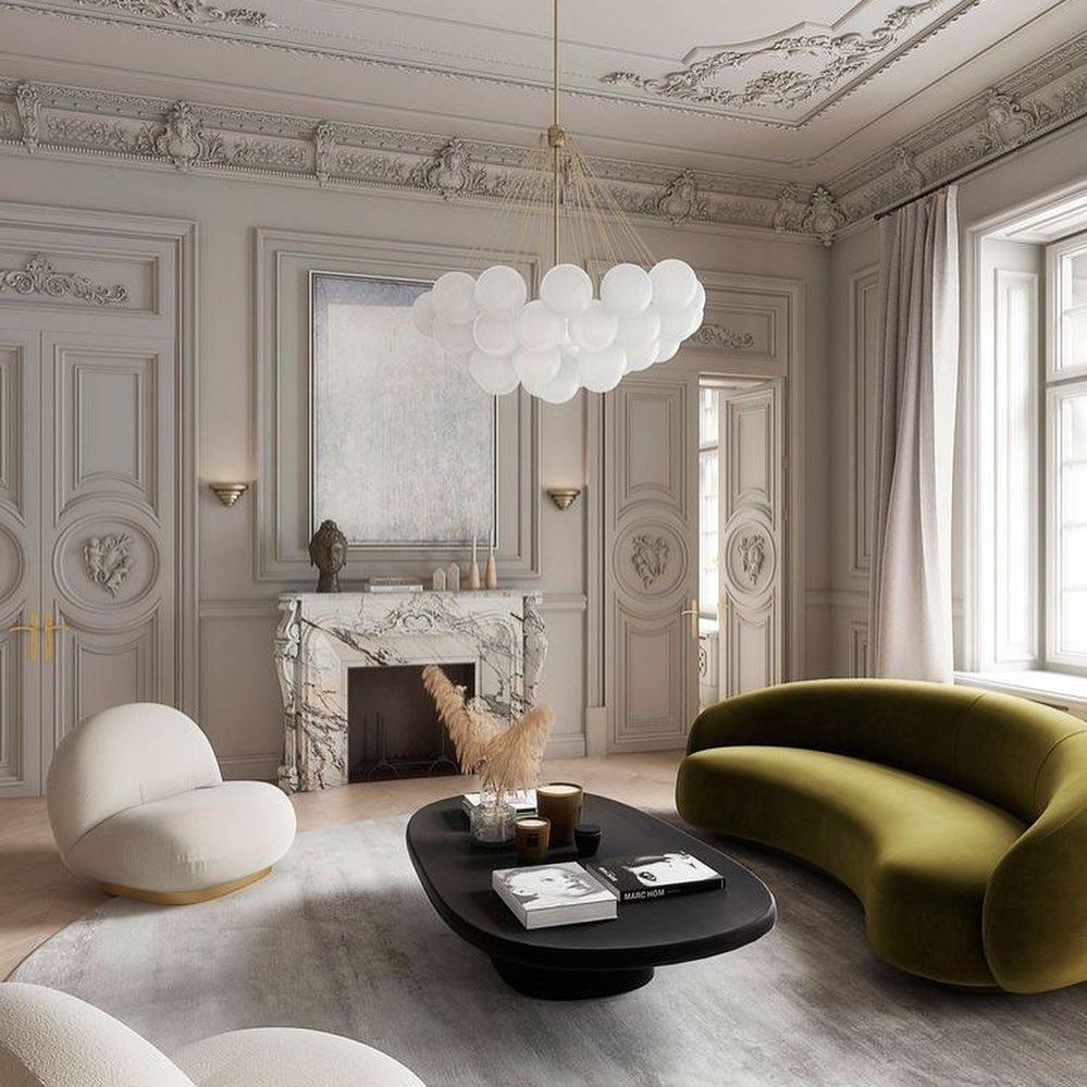 LED Bubble Chandelier Light Fixture - Modern Round Pendant for Dining Room & Living Room Decor